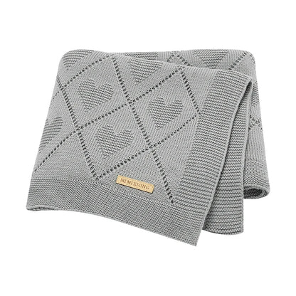 Couverture tricotée en coton pour bébé