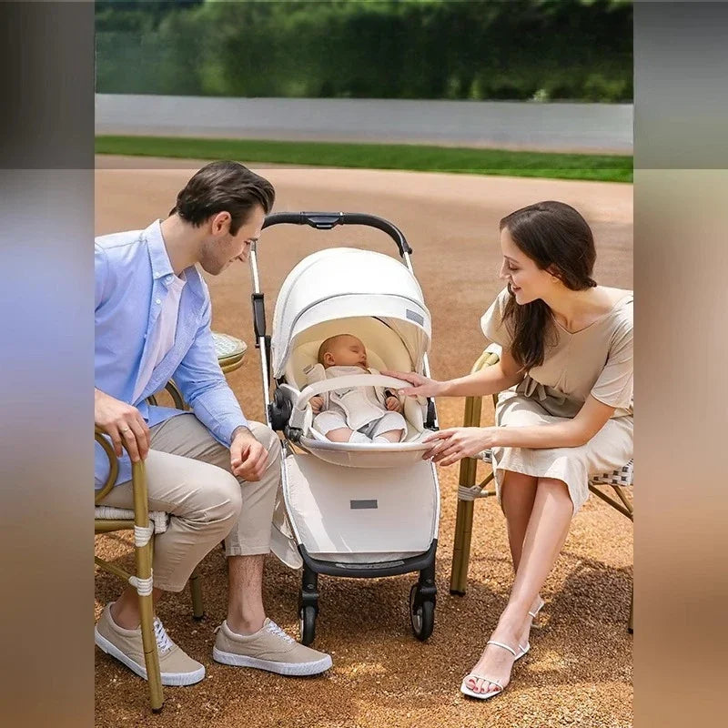 Poussette de luxe portable pour bébé