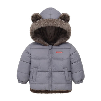 Manteau à capuche polaire épais pour enfants