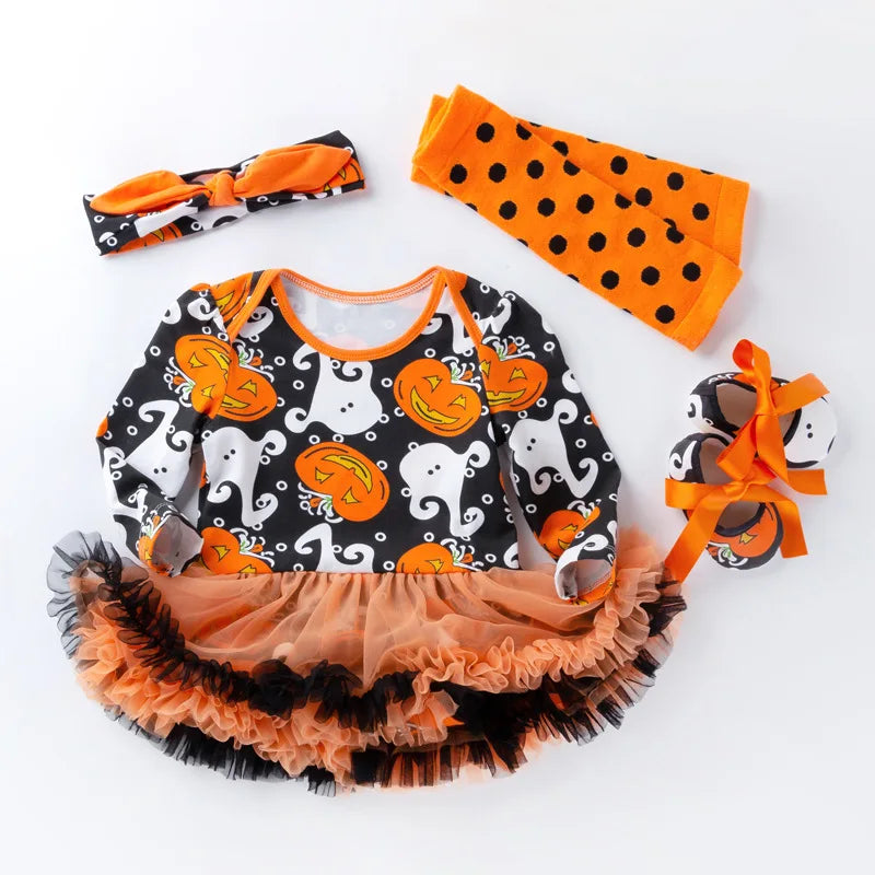 Déguisement halloween bébé fille 4 pièces