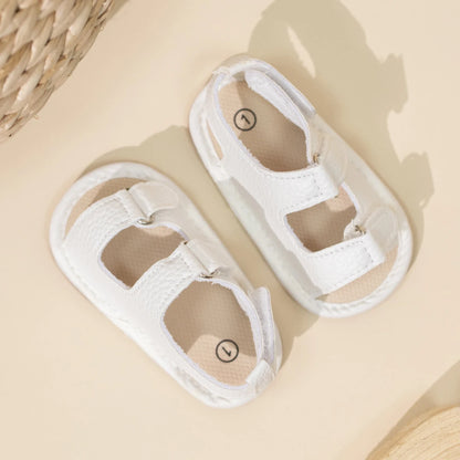 Sandales plates d’été à scratch pour bébé garçon et fille