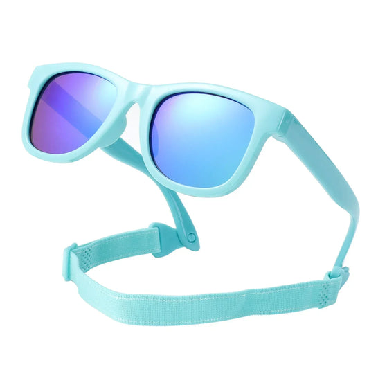 Lunette de soleil bébé carré avec lacet