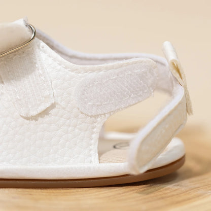 Sandales plates d’été à scratch pour bébé garçon et fille