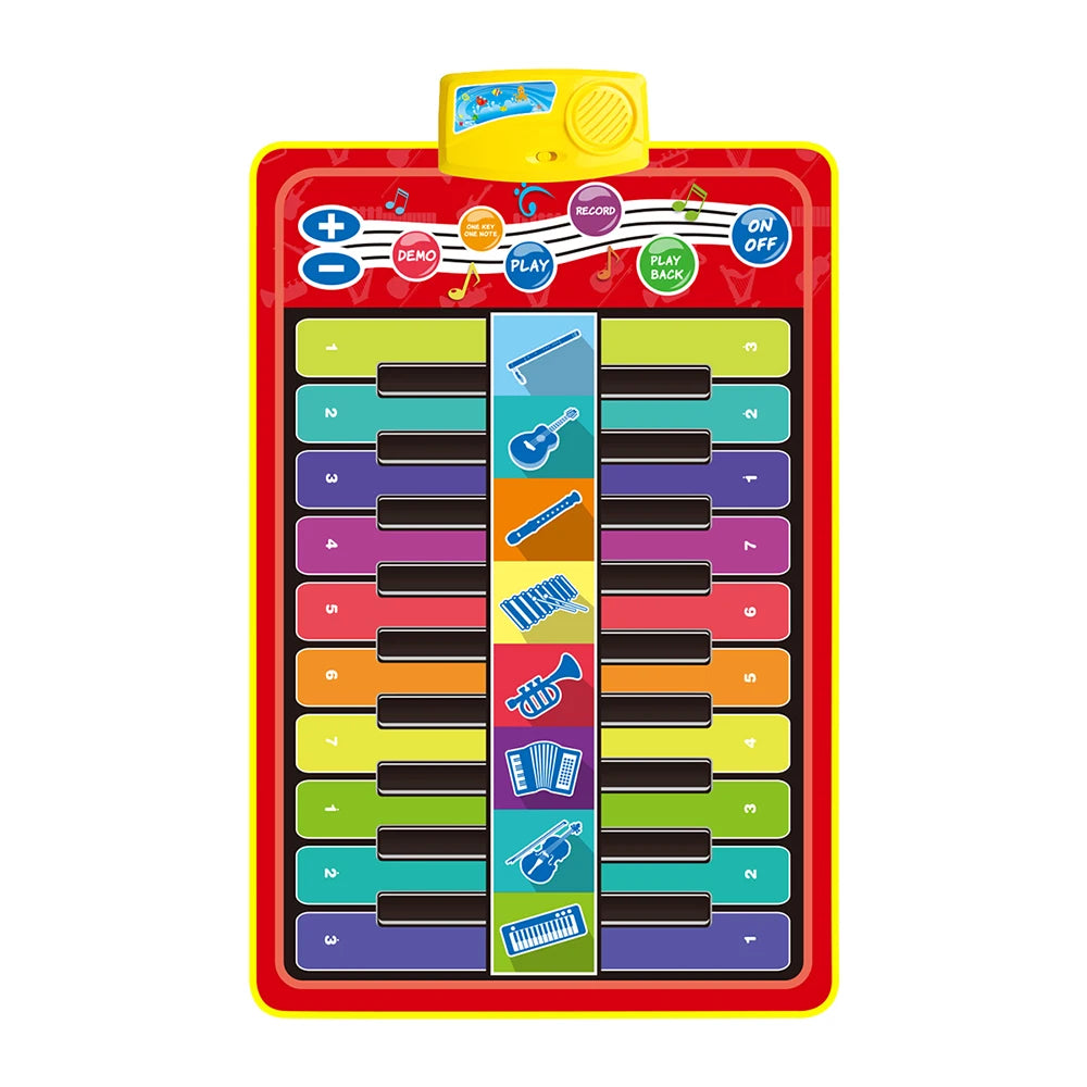 Tapis d’éveil musical multifonction couleur arc en ciel pour enfants