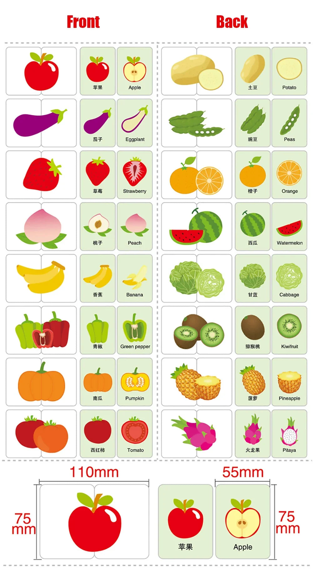 Cartes de puzzle cognitif pour bébé