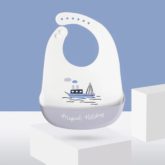 Bavoir pour bébé en silicone souple