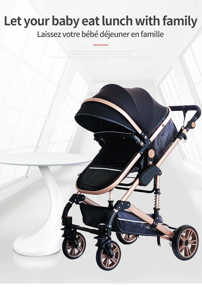 Poussette trio 3 en 1 pour bébé pliable