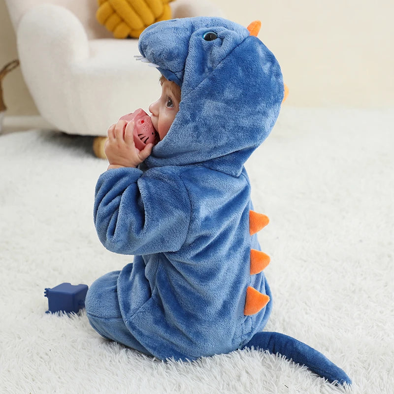 Combinaison pyjama chaud à motifs d’animaux pour bébé