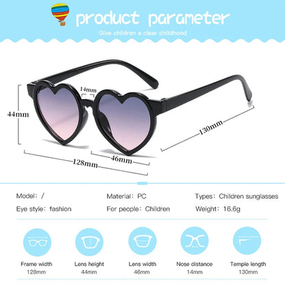 Lunette colorée avec un design en forme de coeur pour enfant