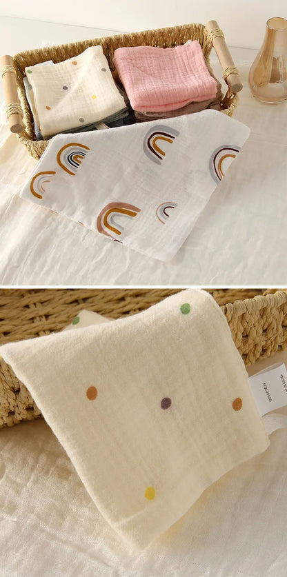 Bavoir 100% en mousseline de coton biologique pour bébé X5