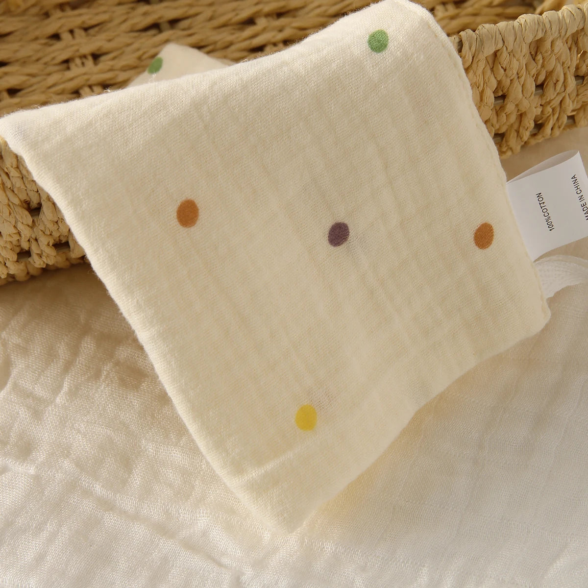 Bavoir 100% en mousseline de coton biologique pour bébé X5