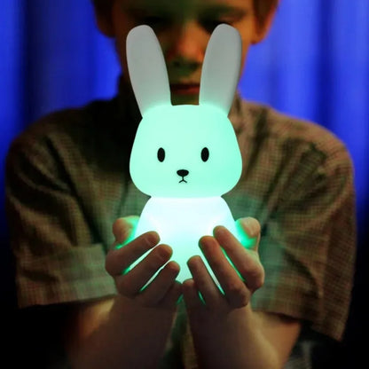 Veilleuse lapin en silicone aux couleurs changeantes