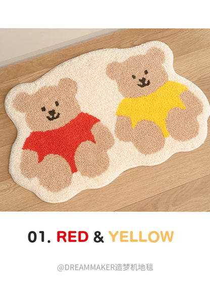 Tapis de sol bébé avec deux petits oursons mignons