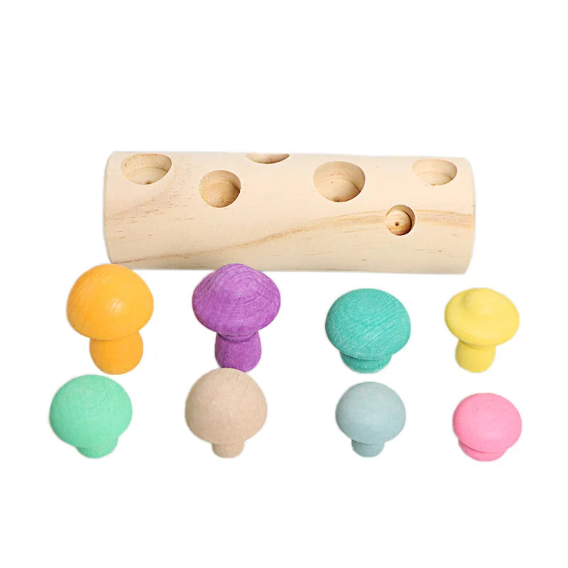 Jouet de cueillette de champignons en bois