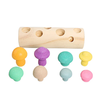 Jouet de cueillette de champignons en bois