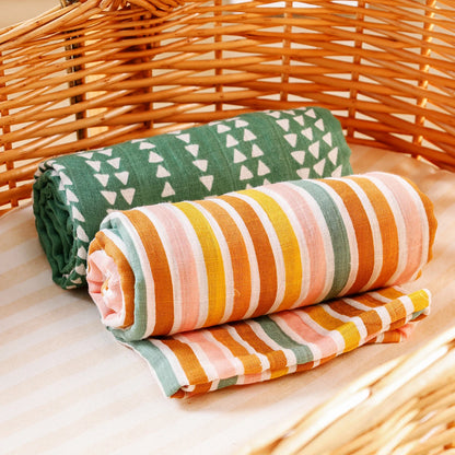 Couverture en tissu de mousseline pour bébé