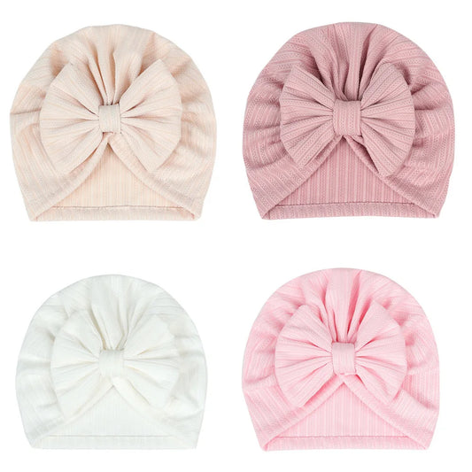 Turban en coton doux avec nœud papillon pour fille
