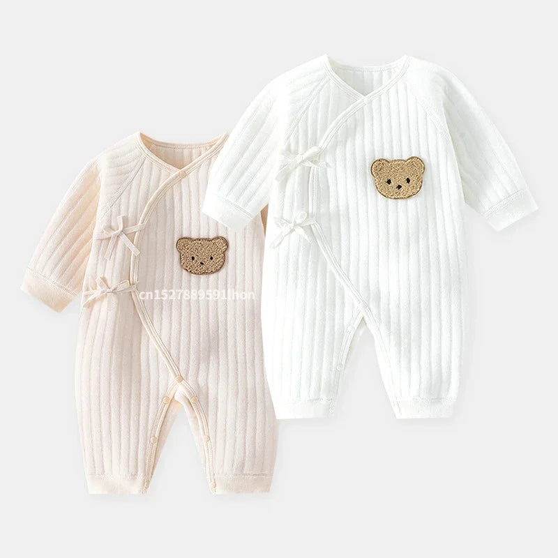Barboteuse à manches longues ours pour bébé