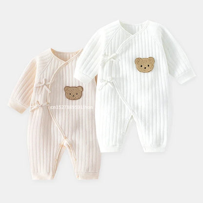 Barboteuse à manches longues ours pour bébé