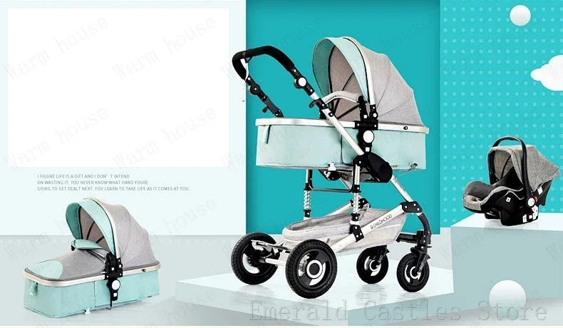 Poussette 3 en 1 pour le transport des nouveau-nés