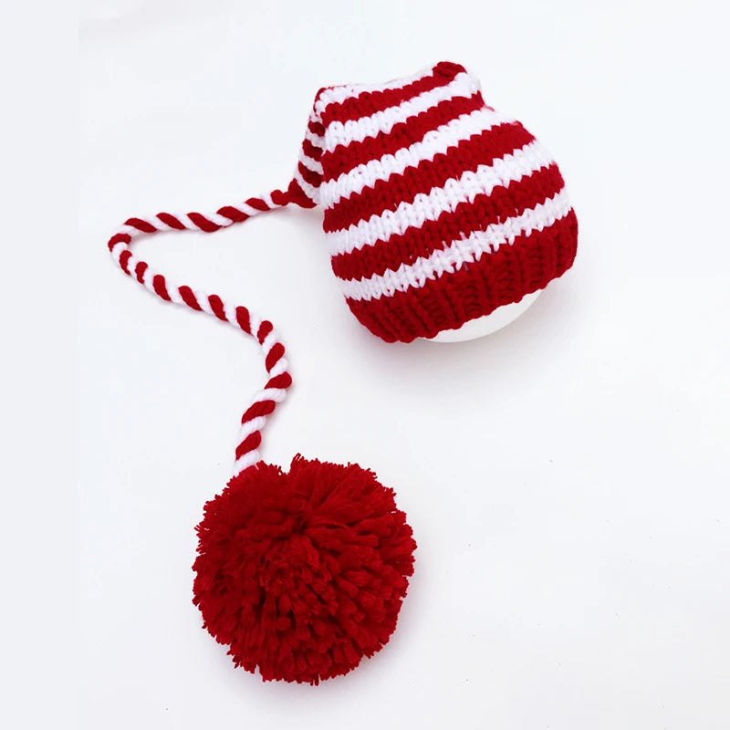 Chapeaux de noël tricoté pour nouveau-né
