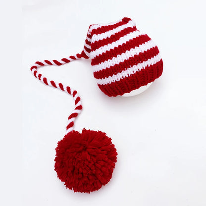 Chapeaux de noël tricoté pour nouveau-né