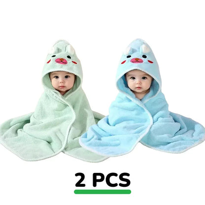 Serviette de bain pour nouveau-né X2