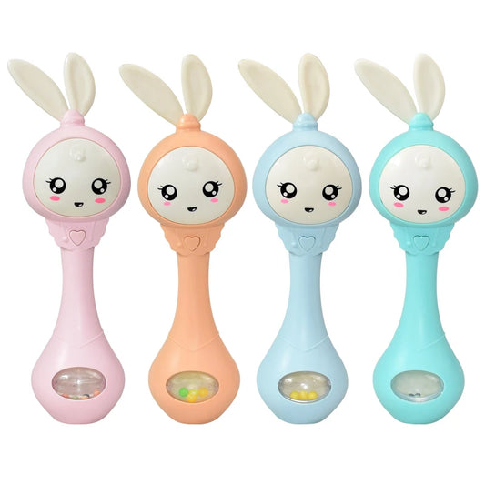 Hochet de dentition motif lapin avec musique