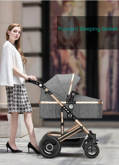 Poussette de luxe réversible pour bébé