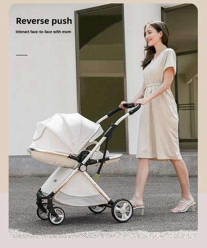 Poussette de luxe portable pour bébé