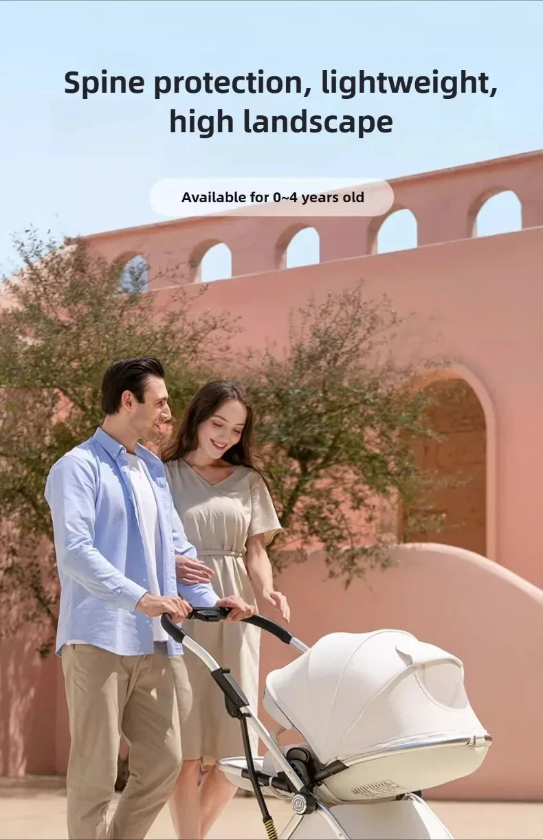 Poussette de luxe portable pour bébé