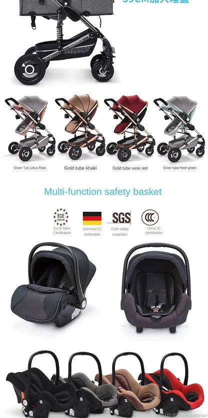 Poussette pliable multifonctionnelle pour bébé