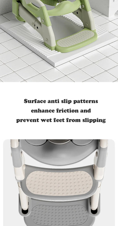 Chaise de toilettes pliable avec escalier pour enfants