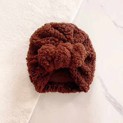 Turban pour bébé d’hiver en tissu épais