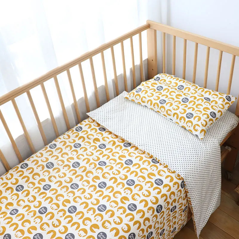 Parure de lit en coton doux pour bébé