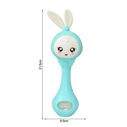 Hochet de dentition motif lapin avec musique