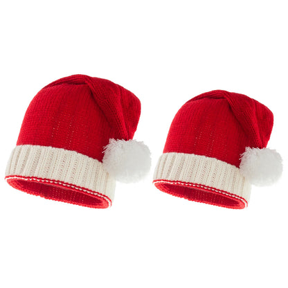 Joli Bonnet de Noël à pompon unisexe pour maman et bébé