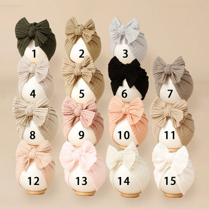 Turban en tricot avec noeud pour bébé