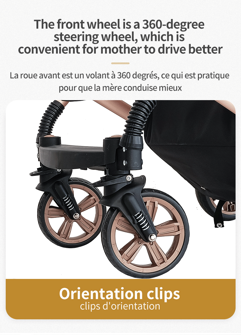 Poussette trio 3 en 1 pour bébé pliable