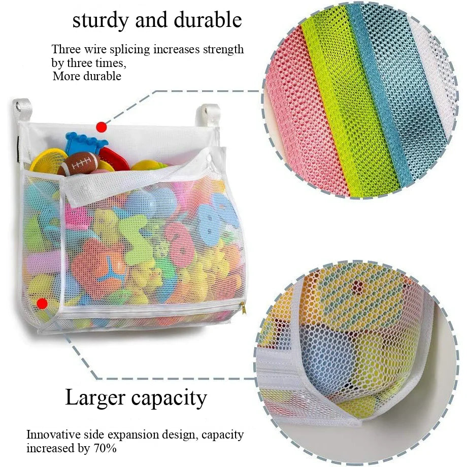 Sac de rangement en maille pour les jouets de bébé