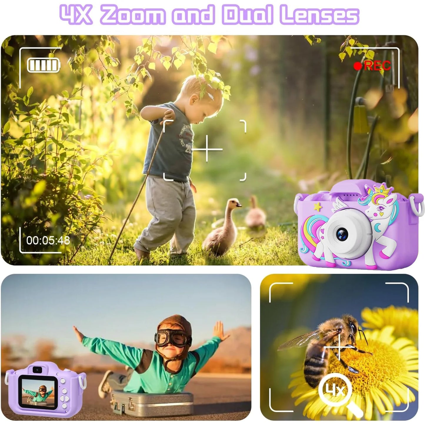 Mini appareil photo Licorne pour bébé