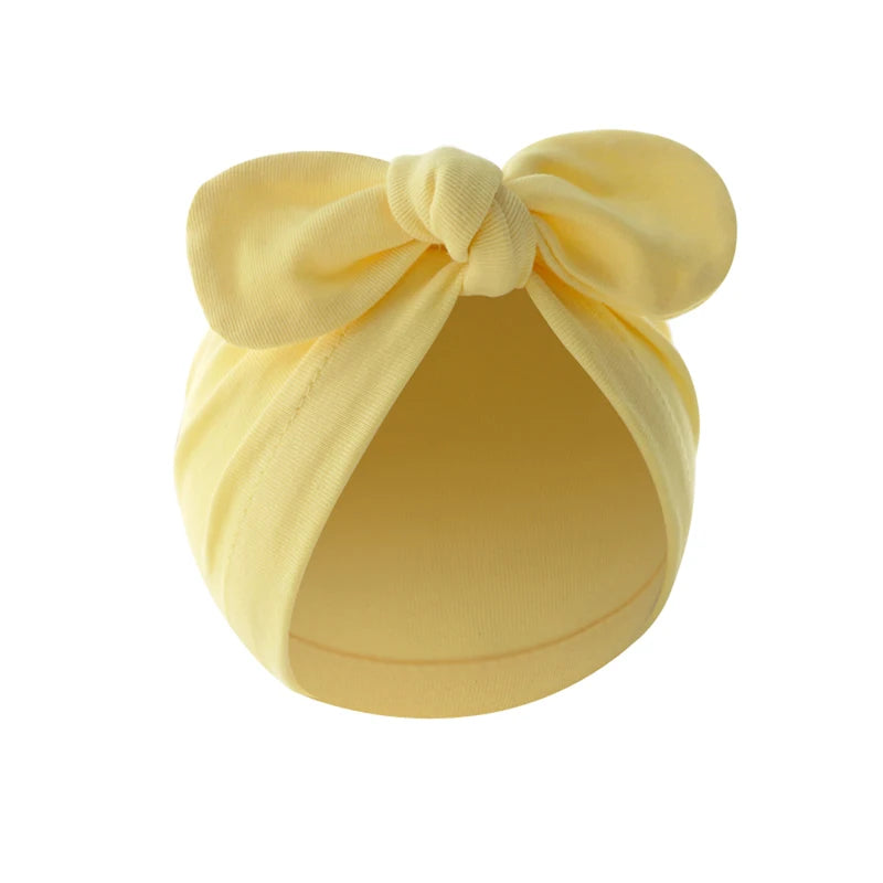 Turban élastique doux avec nœud papillon pour fille