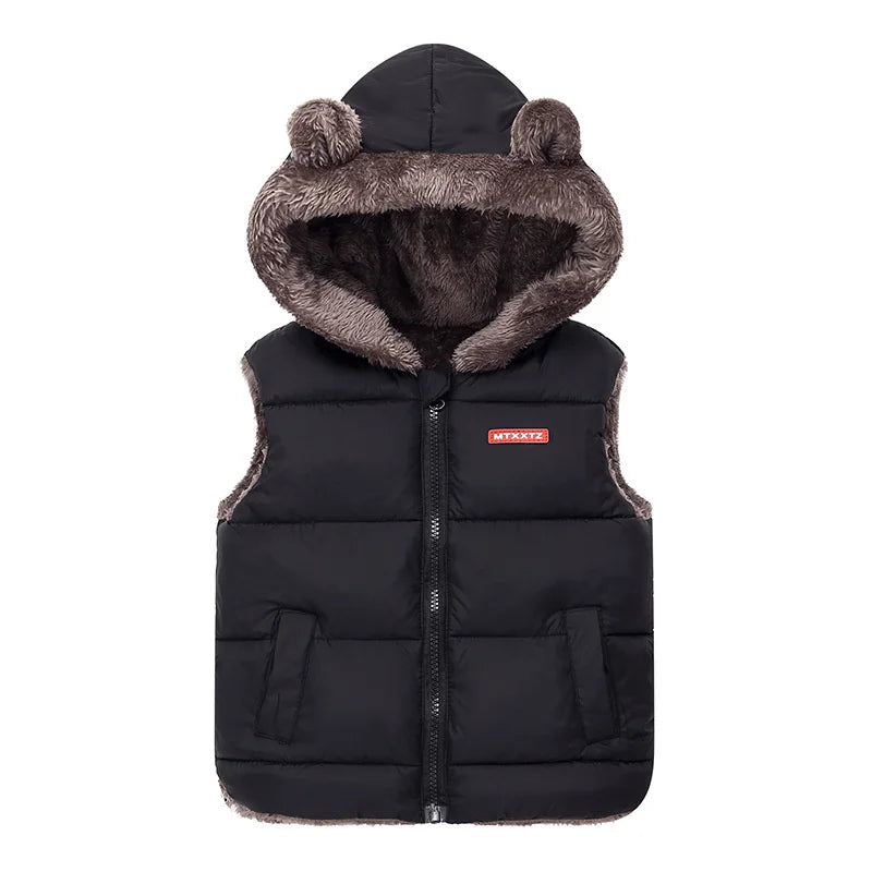 Gilet épais à capuche pour enfant