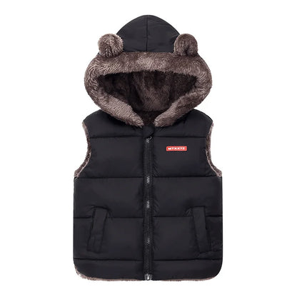 Gilet épais à capuche pour enfant