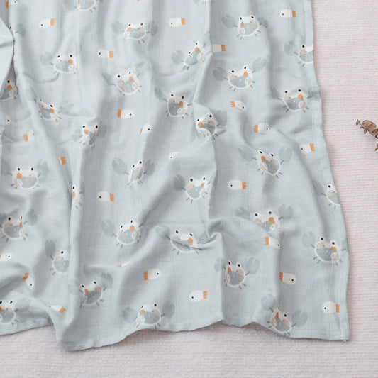 Couverture en mousseline de bambou et coton pour bébé