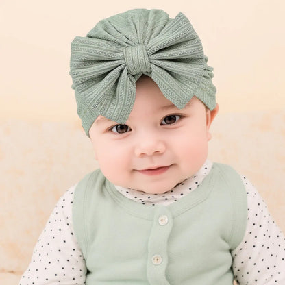 Turban en coton doux avec nœud papillon pour fille
