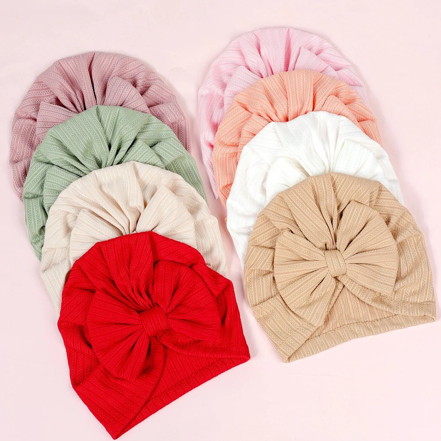 Turban en coton doux avec nœud papillon pour fille