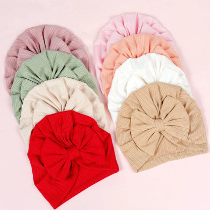 Turban en coton doux avec nœud papillon pour fille