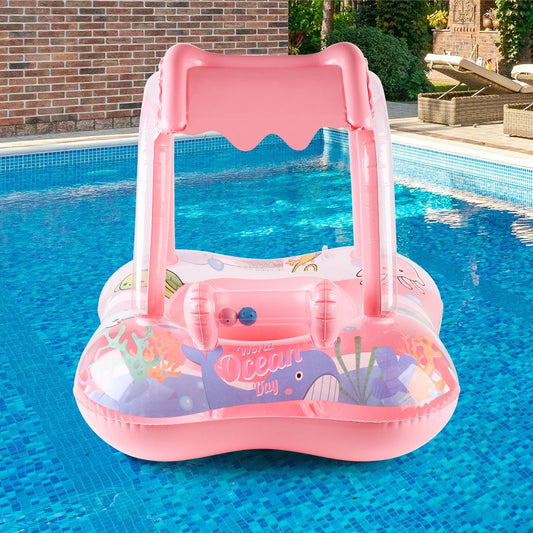 Bouée de piscine avec pare-soleil