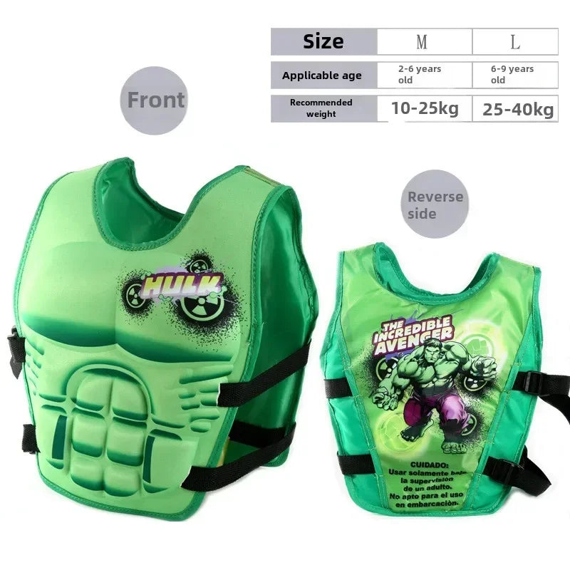 Gilet de natation à motif de super héros pour enfant
